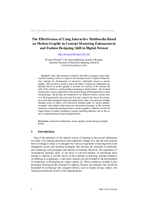(PDF) The Effectiveness of Using Interactive Multimedia Based on Motion ...