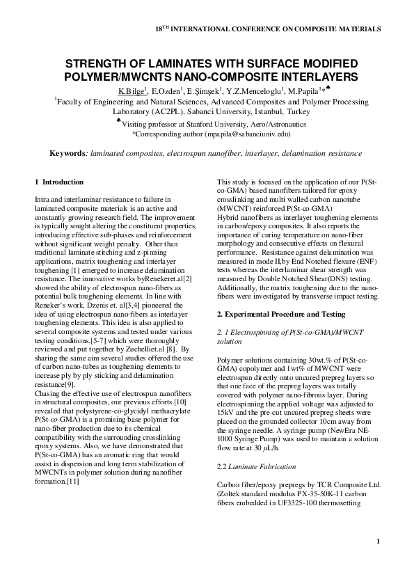 (PDF) Strength of laminates with surface modified polymer/MWCNTs nano ...