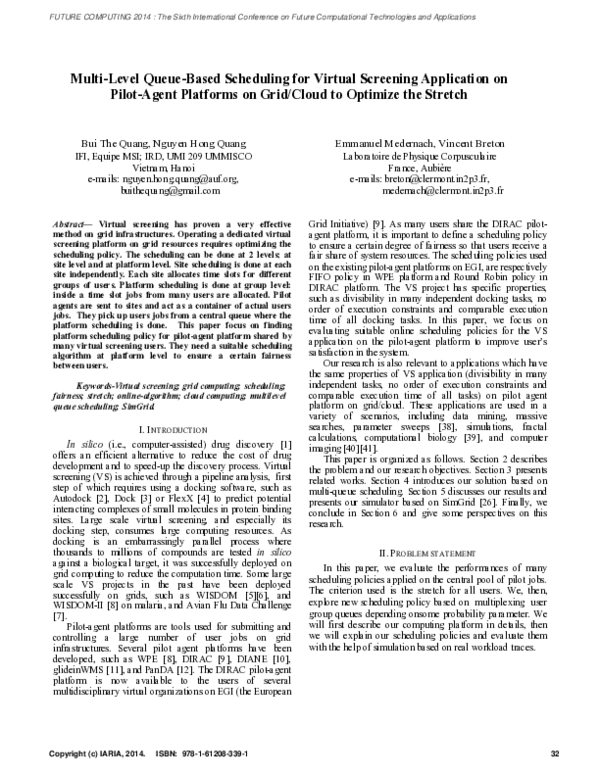 (PDF) Multi-Level Queue-Based Scheduling for Virtual Screening ...