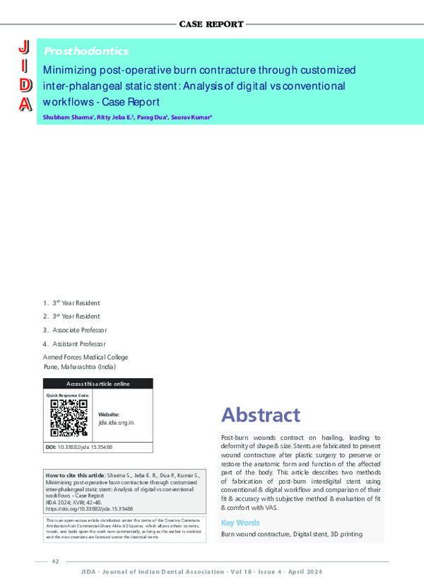 (PDF) Minimizing post-operative burn contracture through customized ...