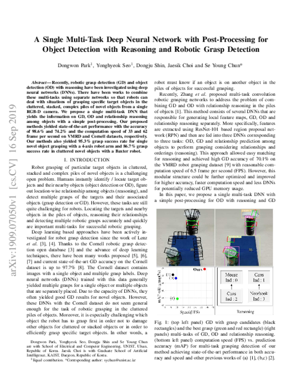 (PDF) A Single Multi-Task Deep Neural Network with Post-Processing for ...