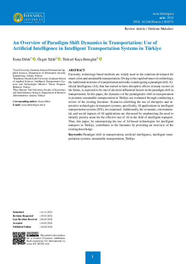 (PDF) An Overview of Paradigm Shift Dynamics in Transportation: Use of ...