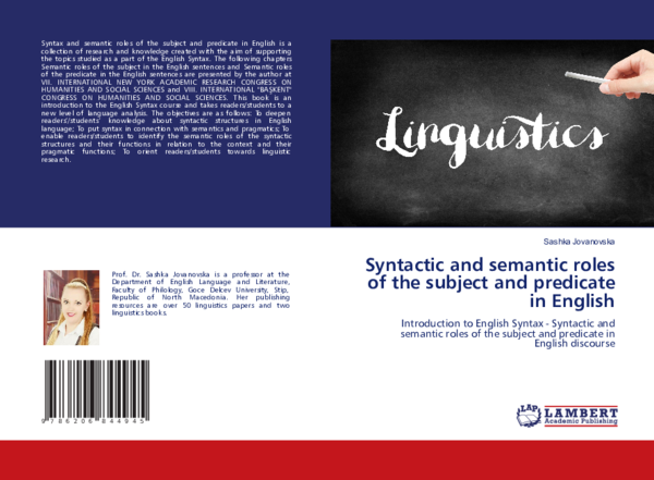 (PDF) Syntactic and semantic roles of the subject and predicate in English