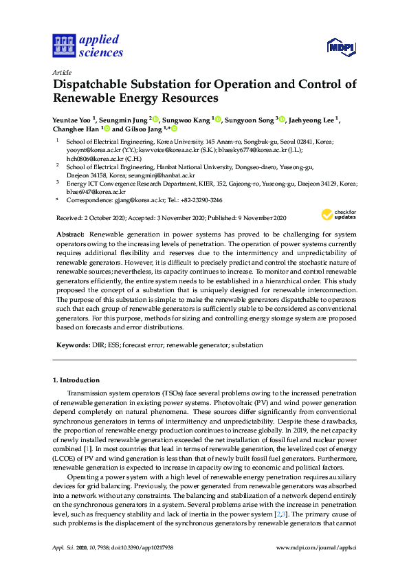 (PDF) Dispatchable Substation for Operation and Control of Renewable ...
