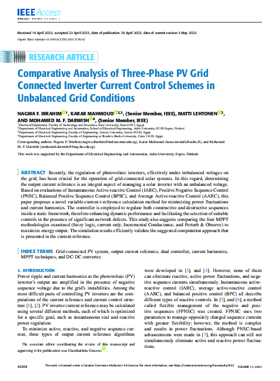 (PDF) Comparative Analysis of Three-Phase PV Grid Connected Inverter ...
