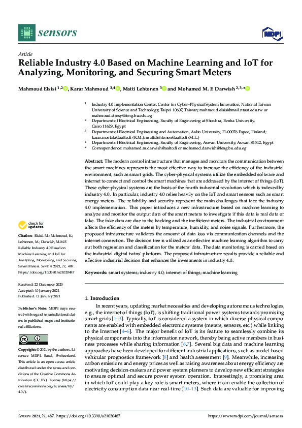 (PDF) Reliable Industry 4.0 Based on Machine Learning and IoT for ...