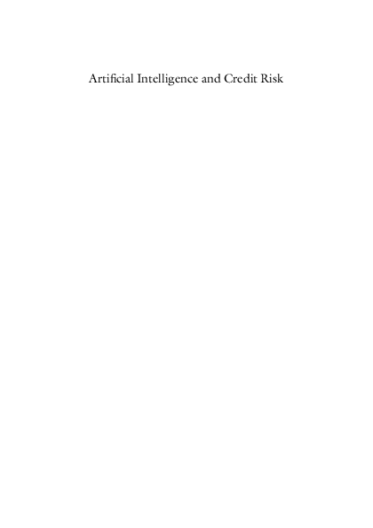 (PDF) Artificial Intelligence and Credit Risk