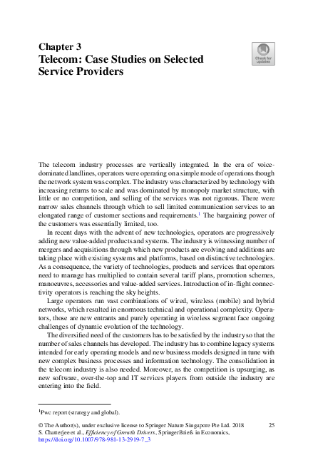 (PDF) Telecom: Case Studies on Selected Service Providers