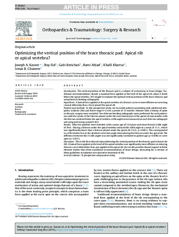 (PDF) Optimizing the vertical position of the brace thoracic pad ...
