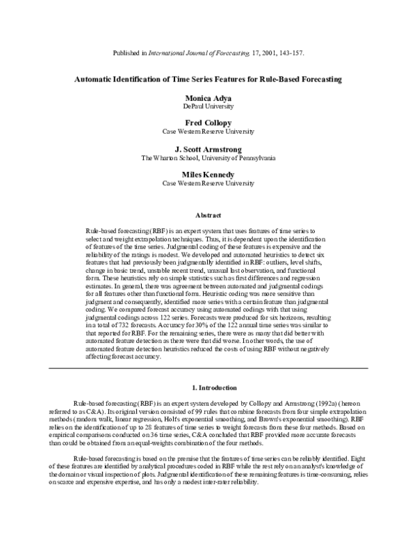 (PDF) Automatic Identification of Time Series Features for Rule-Based ...