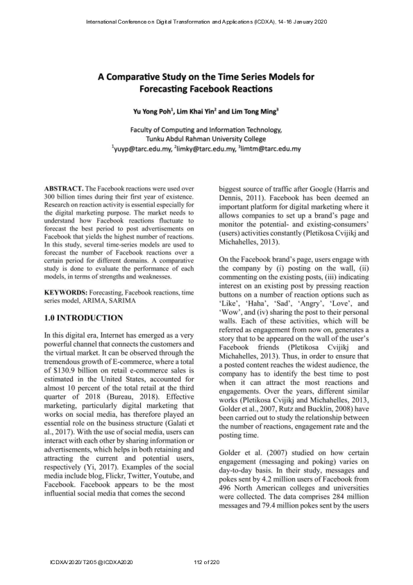 (PDF) A Comparative Study on the Time Series Models for Forecasting ...