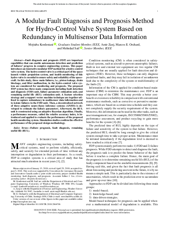 (PDF) A Modular Fault Diagnosis and Prognosis Method for Hydro-Control ...