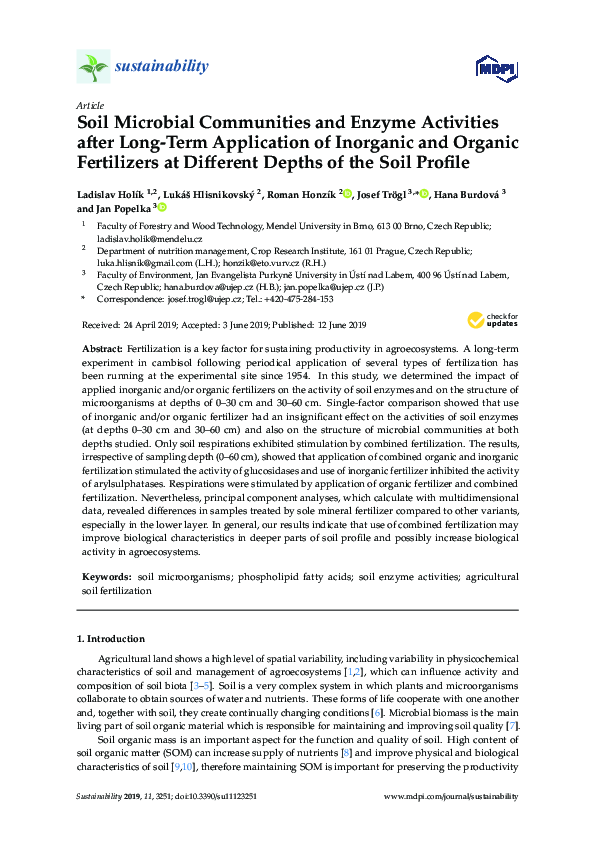 (PDF) Soil Microbial Communities and Enzyme Activities after Long-Term ...