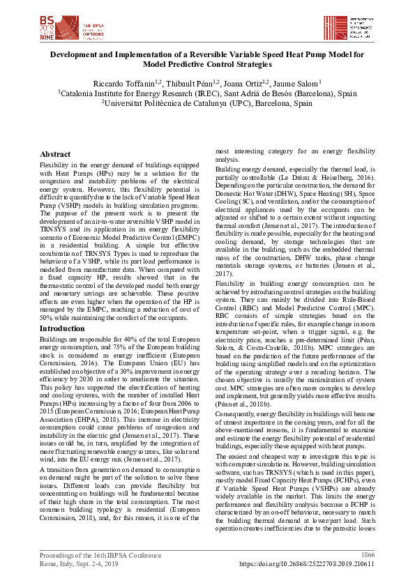 (PDF) Development and Implementation of a Reversible Variable Speed ...
