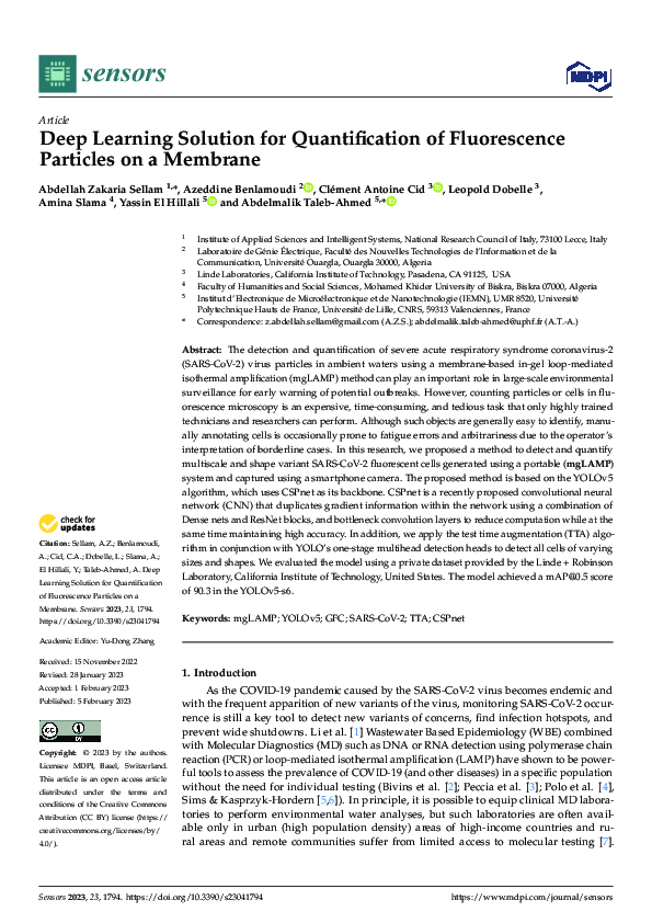 (PDF) Deep Learning Solution for Quantification of Fluorescence ...