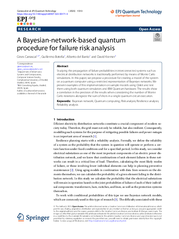 (PDF) A Bayesian-network-based quantum procedure for failure risk analysis