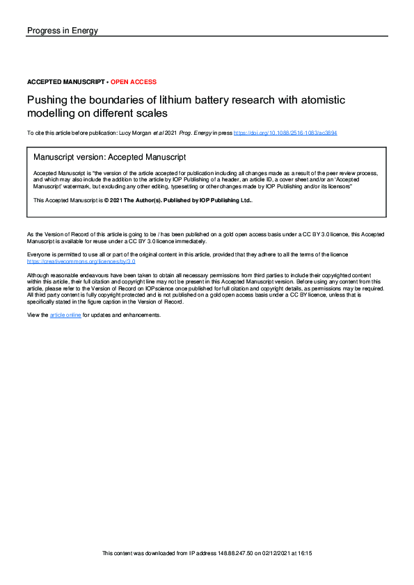 PDF) Pushing the boundaries of lithium battery research with