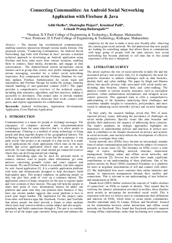 (PDF) Connecting Communities: An Android Social Networking Application ...