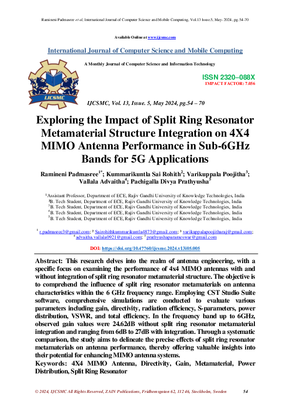 (PDF) Exploring the Impact of Split Ring Resonator Metamaterial ...