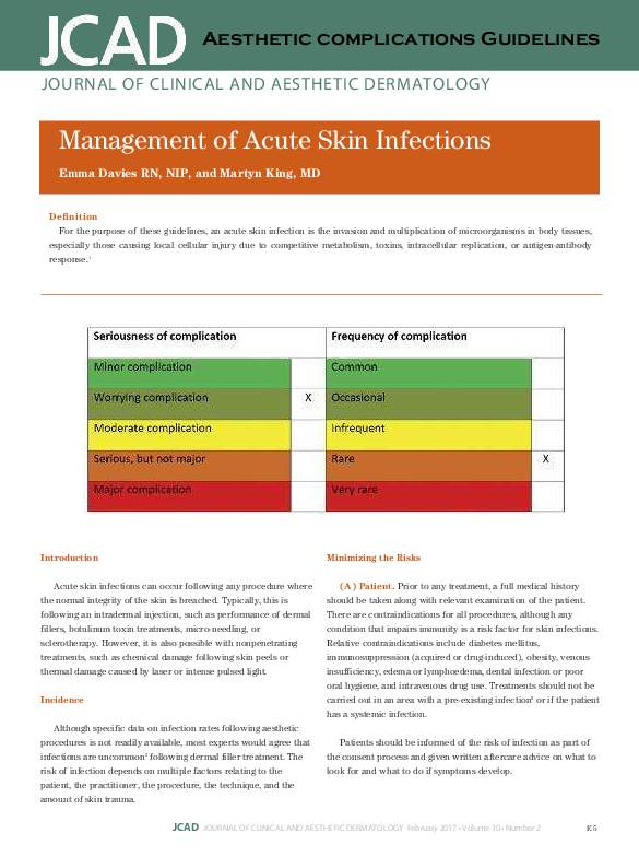 (PDF) Management of Acute Skin Infections