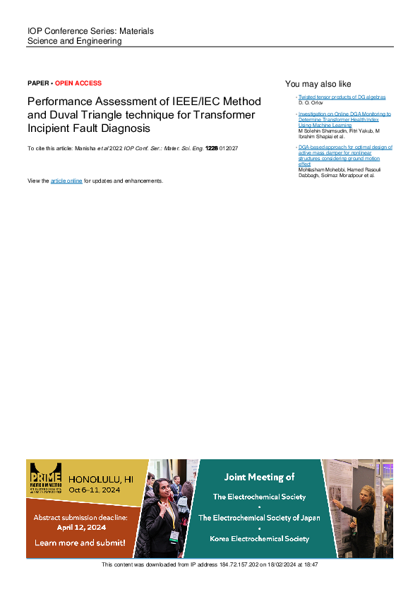 (PDF) Performance Assessment of IEEE/IEC Method and Duval Triangle ...