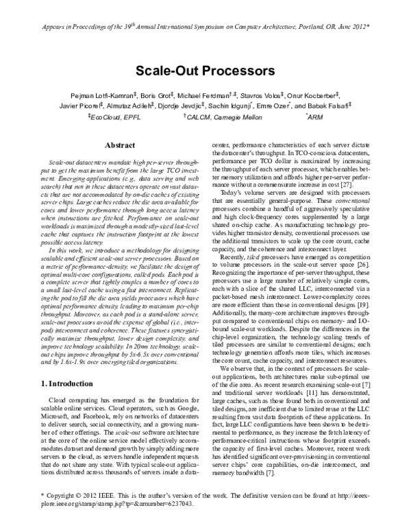 (PDF) Scale-out processors