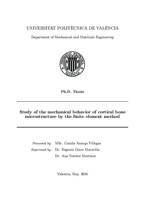 (PDF) Study of the mechanical behavior of cortical bone microstructure ...
