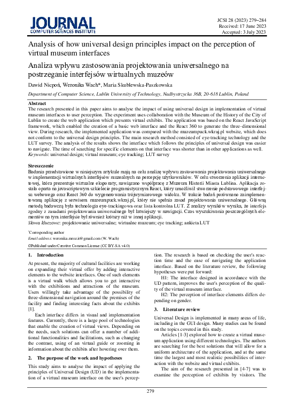 (PDF) Analysis of how universal design principles impact on the ...