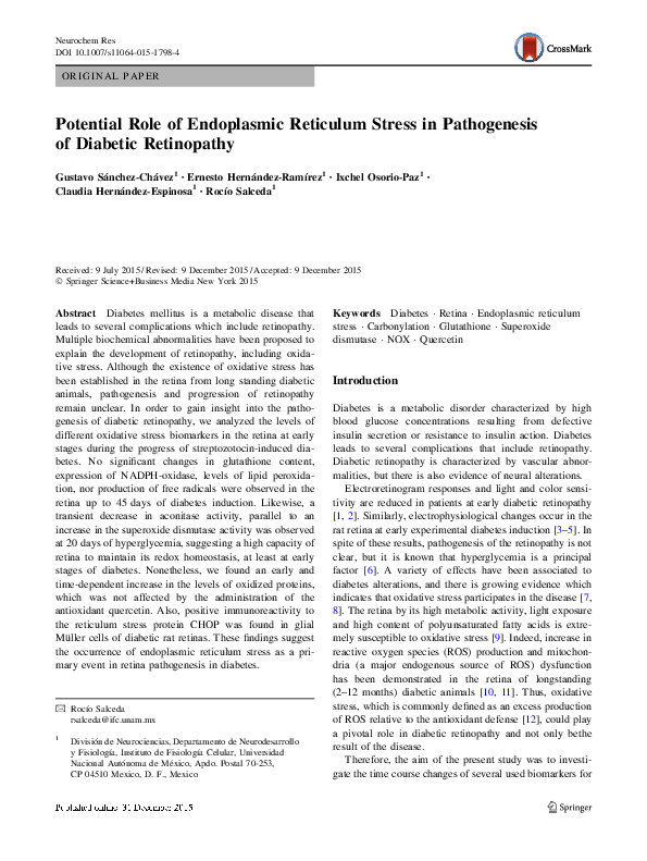 (PDF) Potential Role of Endoplasmic Reticulum Stress in Pathogenesis of ...