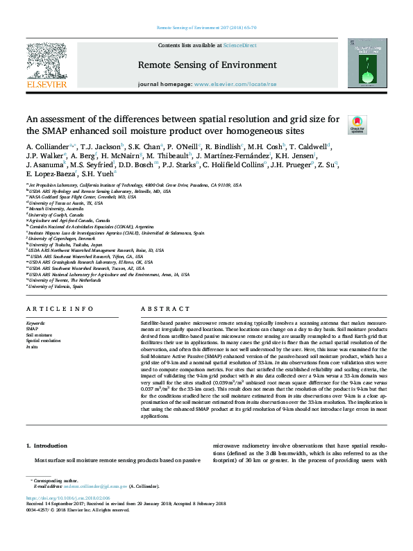 (PDF) An assessment of the differences between spatial resolution and ...