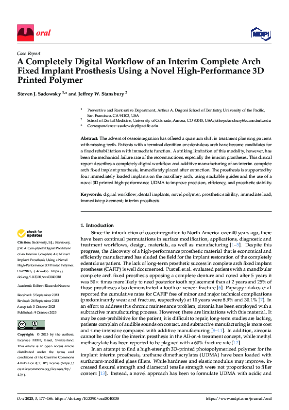 (PDF) A Completely Digital Workflow of an Interim Complete Arch Fixed ...
