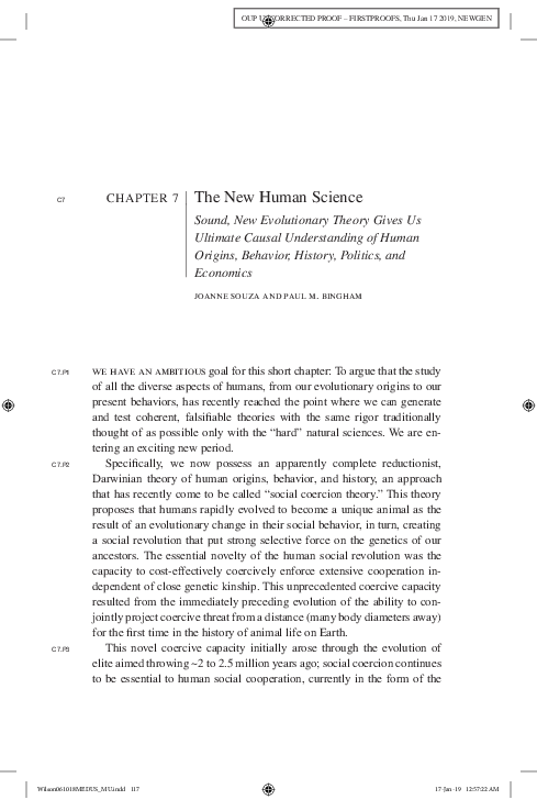 (PDF) The New Human Science