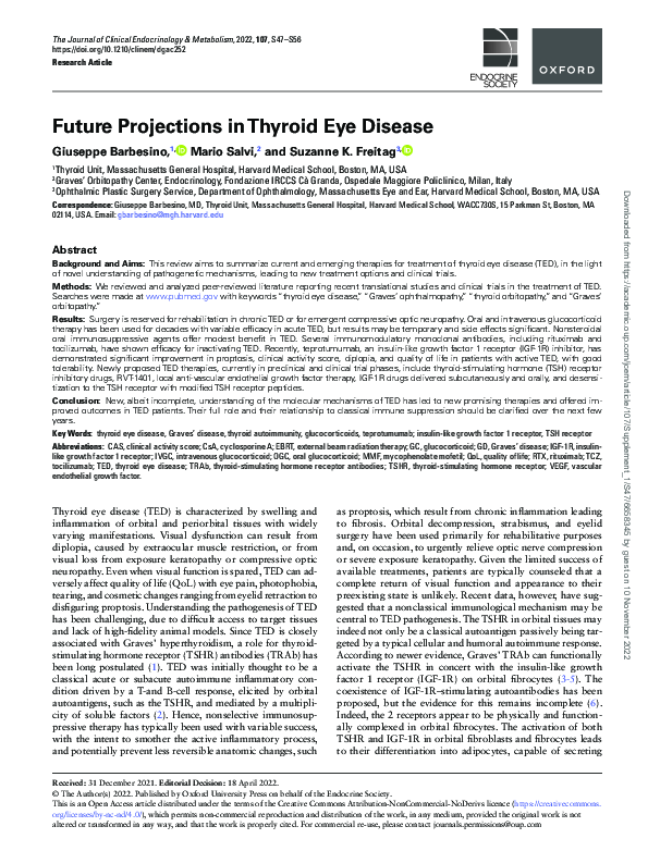 (PDF) Future Projections in Thyroid Eye Disease