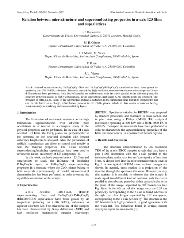 (PDF) Relation between microstructure and superconducting properties in ...