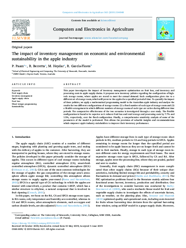 (PDF) The impact of inventory management on economic and environmental ...