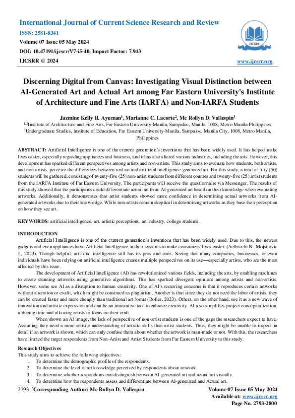 (PDF) Discerning Digital from Canvas: Investigating Visual Distinction ...