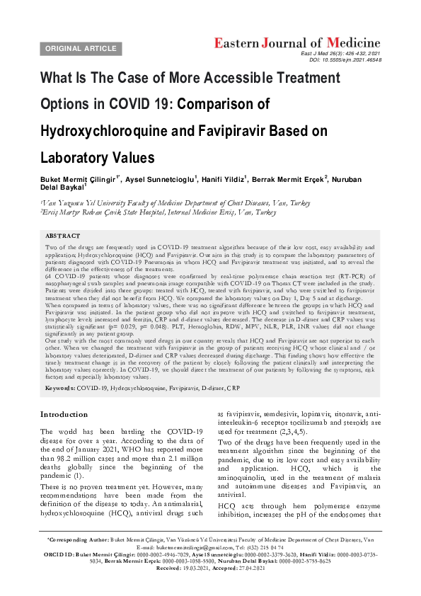 (PDF) What is The Case of More Accessible Treatment Options in COVID 19 ...