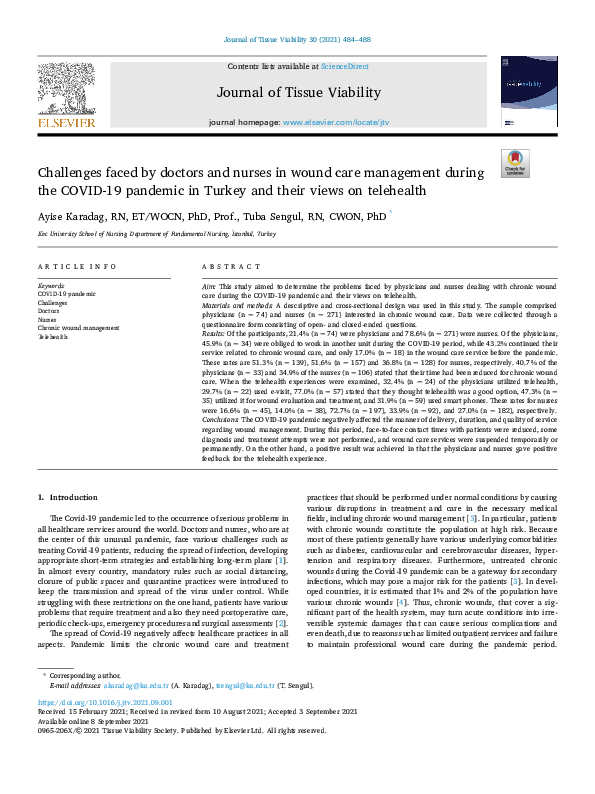 (PDF) Challenges faced by doctors and nurses in wound care management ...