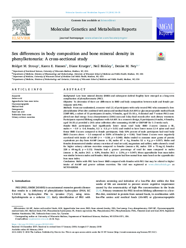 (PDF) Sex differences in body composition and bone mineral density in ...