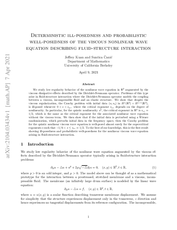 (PDF) Deterministic ill-posedness and probabilistic well-posedness of ...