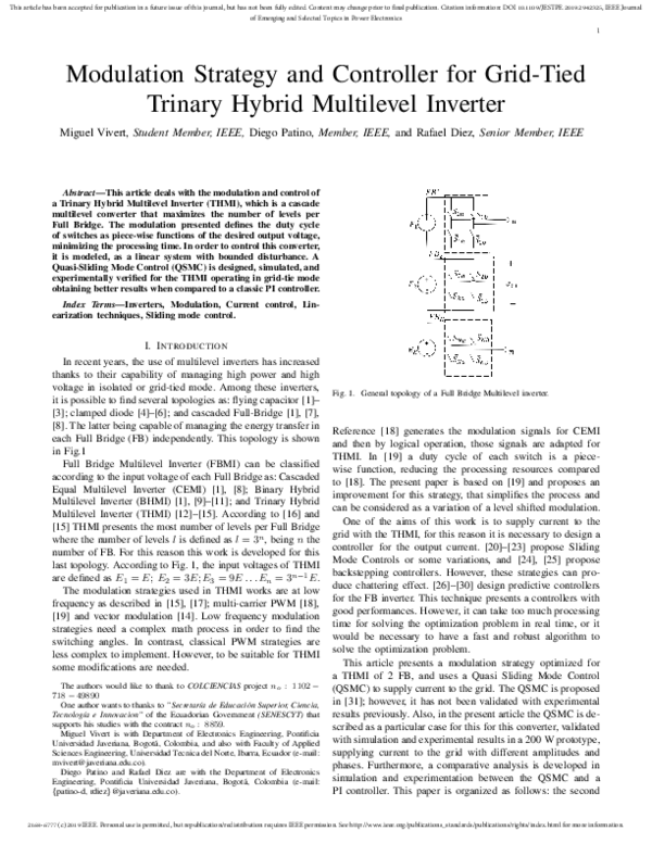 (PDF) Modulation Strategy and Controller for Grid-Tied Trinary Hybrid ...