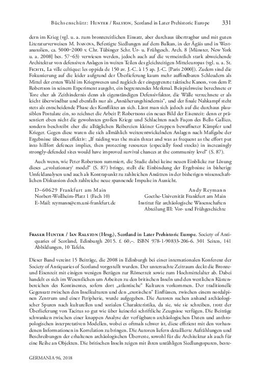 (PDF) Fraser Hunter / Ian Ralston (Hrsg.), Scotland in Later ...