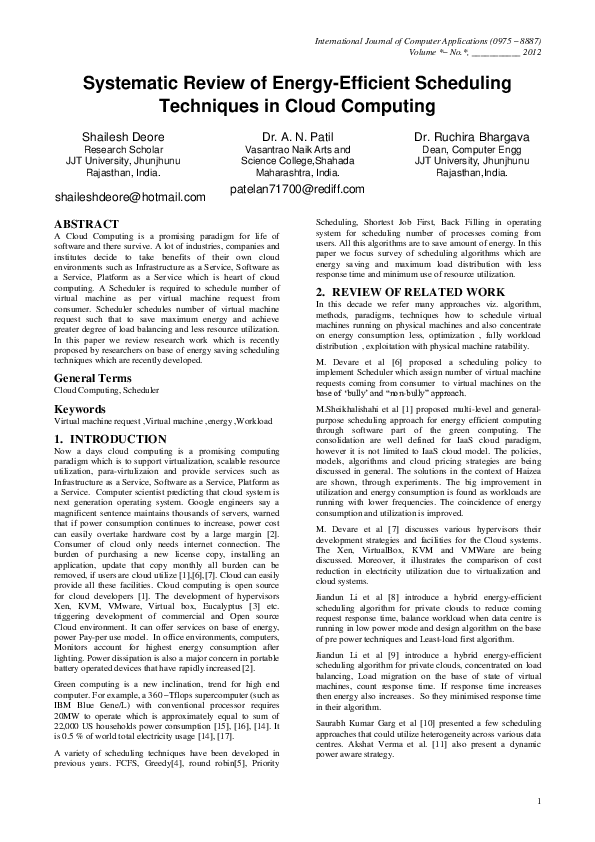(PDF) Comparison of Energy Efficient Scheduling Schemes for Private ...