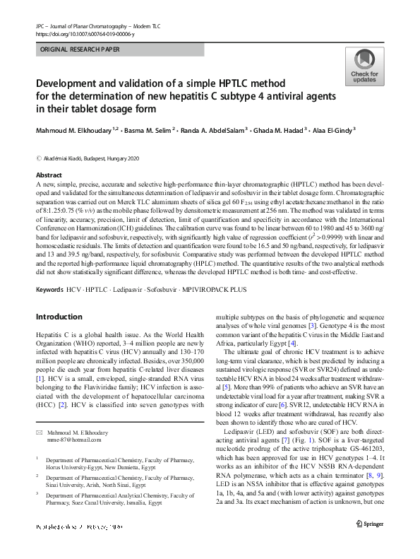 (PDF) Development and validation of a simple HPTLC method for the ...