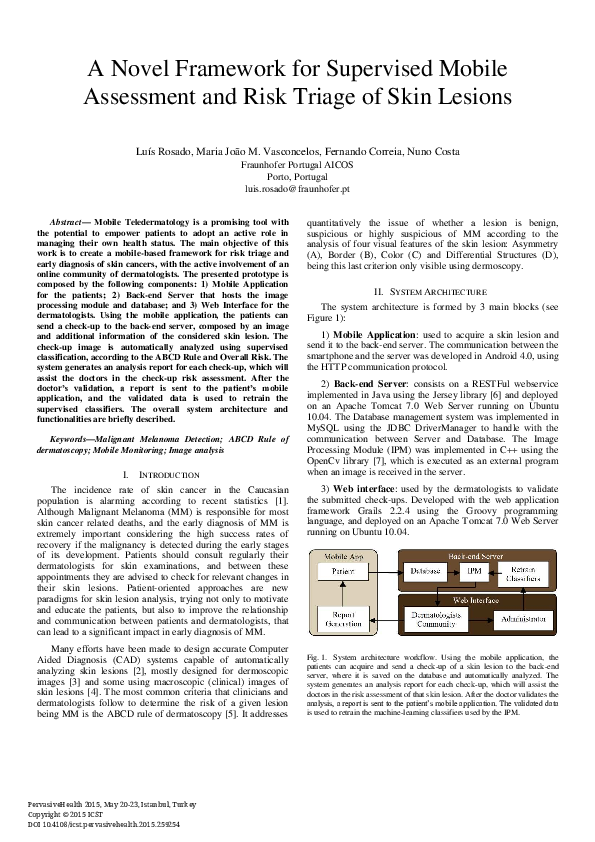 (PDF) A Novel Framework for Supervised Mobile Assessment and Risk ...