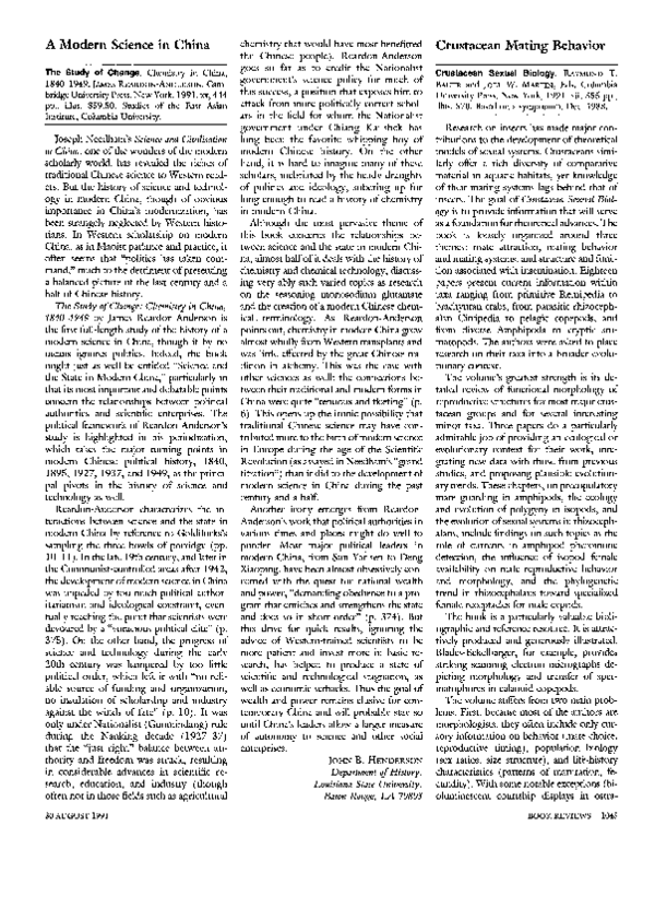 (PDF) Crustacean Mating Behavior