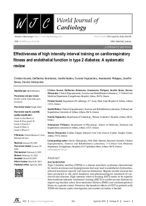 (PDF) Effectiveness of high intensity interval training on ...