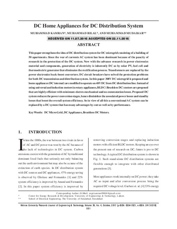 (PDF) DC Home Appliances for DC Distribution System