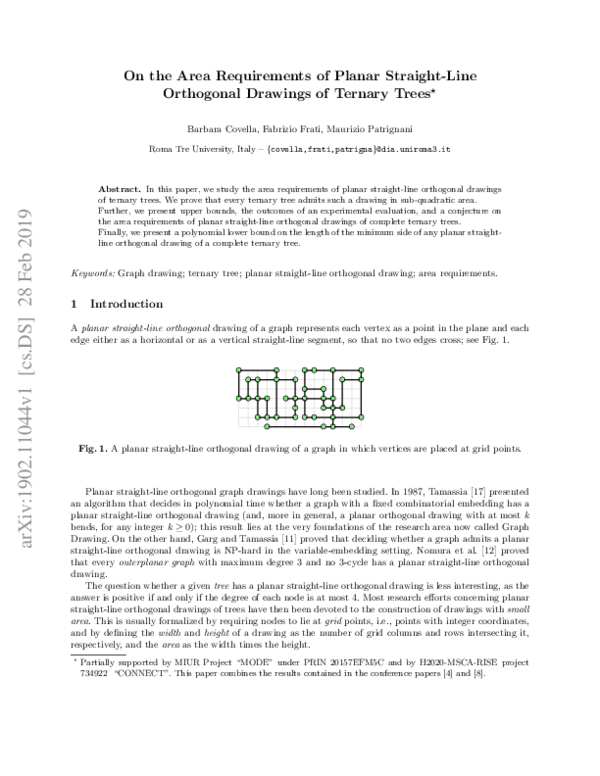 (PDF) On the area requirements of planar straight-line orthogonal ...