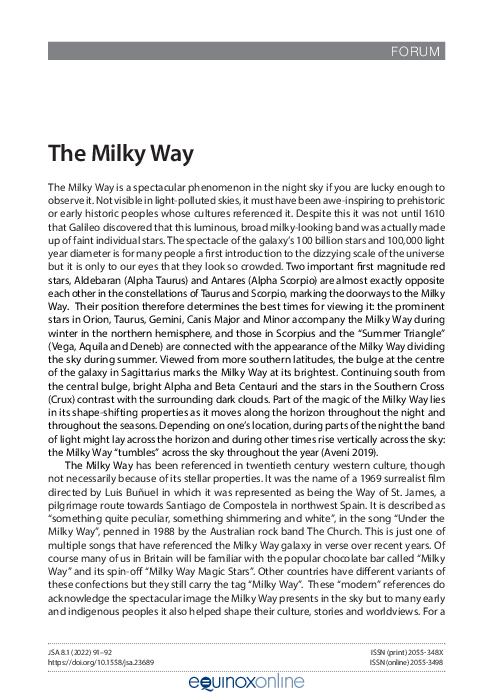 Pdf Milky Way